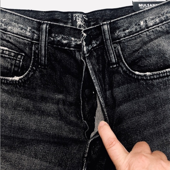 NWT PRPS Mulsanne Distressed Flare Jeans Black 26 - Picture 10 of 14